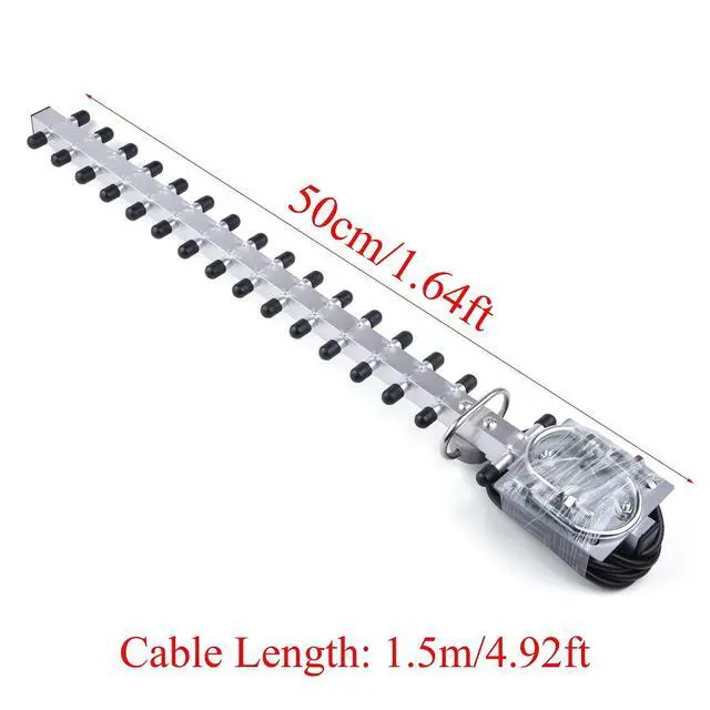 Alt view image 3 of 7 - 2.4GHz 25dBi 2400-2500MHz Outdoor Yagi Antenna with 5m Extension Cable | Impedance 50; Max 30W; for Communication