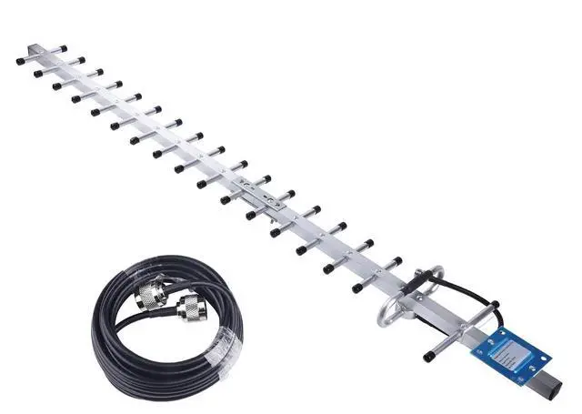 Main image of 20dBi 4G LTE Yagi Antenna 824-2700MHz N Female with 30m Cable for Outdoor | 2G/3G/4G GSM UMTS LTE, Weatherproof, Directional Vertical Polarization, RG58 Cable, for Communication