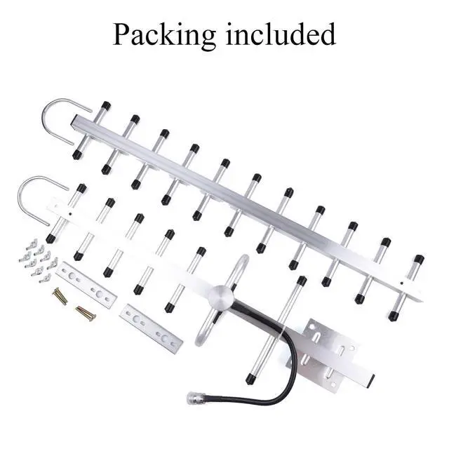 Alt view image 6 of 7 - 20dBi 4G LTE Yagi Antenna 824-2700MHz N Female with 30m Cable for Outdoor | 2G/3G/4G GSM UMTS LTE, Weatherproof, Directional Vertical Polarization, RG58 Cable, for Communication