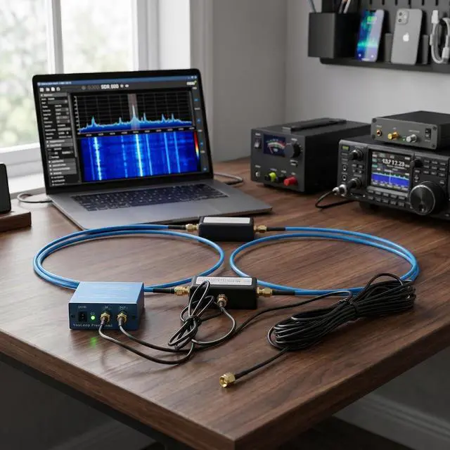 Alt view image 7 of 7 - Portable YouLoop Passive Magnetic Loop Antenna HF & VHF Receiving Antenna | Low Loss Balun; SMA Connector; For Communication