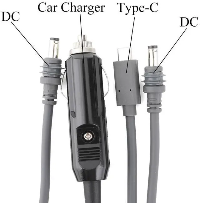 Alt view image 6 of 7 - for Starlink Mini 3-in-1 Power Cable 20m/65.62ft, Car Charger/Type-C/DC | 3-in-1 Cigarette Lighter/Type-C/DC input, 30V 2A 60W, Plug-and-Play, Copper Conductor, Wear-resistant Rubber Jacket