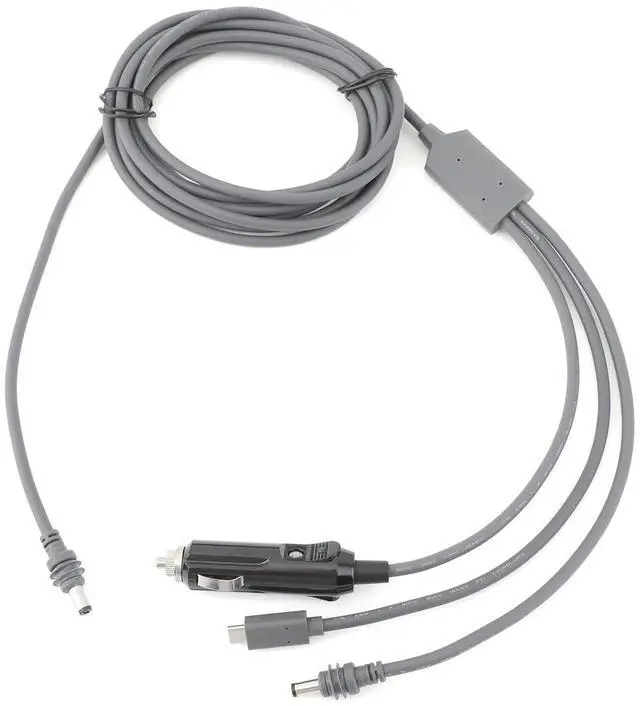 Alt view image 5 of 7 - for Starlink Mini 3-in-1 Power Cable 20m/65.62ft, Car Charger/Type-C/DC | 3-in-1 Cigarette Lighter/Type-C/DC input, 30V 2A 60W, Plug-and-Play, Copper Conductor, Wear-resistant Rubber Jacket