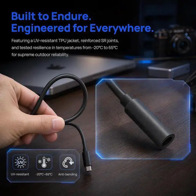 Alt view image 4 of 7 - 1PCS for Starlink Mini Power Cable Adapter DC Female to DC Female 20cm | IP67 waterproof, Plug-and-Play, PVC Build, Secure Connection, Portable
