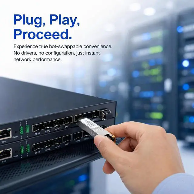 Alt view image 5 of 7 - 1.25G SFP to RJ45 Transceiver Module, Gigabit Copper SFP Module (2PCS) | 10/100/1000Mbps Adaptive, Hot Pluggable, High Compatibility