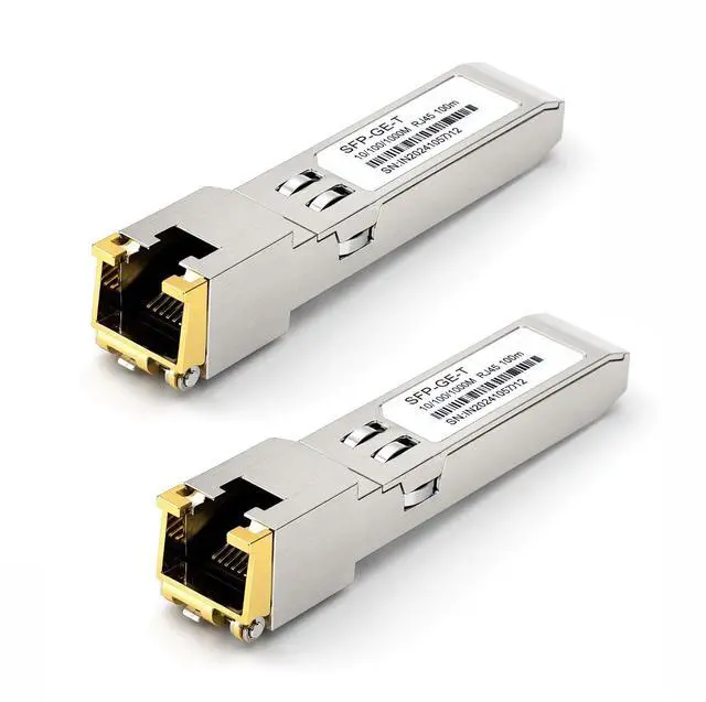 Main image of 1.25G SFP to RJ45 Transceiver Module, Gigabit Copper SFP Module (2PCS) | 10/100/1000Mbps Adaptive, Hot Pluggable, High Compatibility