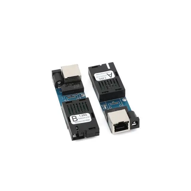 Alt view image 4 of 7 - 1Pair Mini Gigabit Fiber Optical Media Converter 10/100/1000Mbps | Auto-Negotiation; Single-mode 3Km; SC/UPC,SC/APC Port; 1.25G Speed; 1550nm Wavelength; No Power Adapter