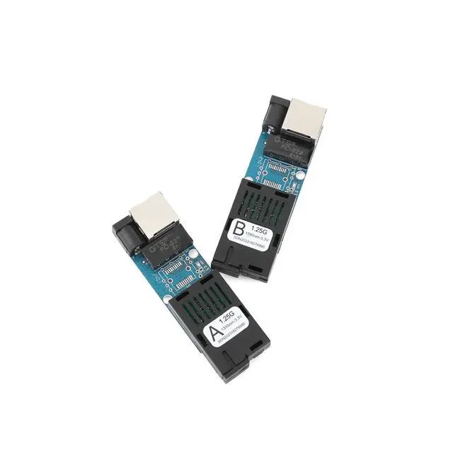 Alt view image 5 of 7 - 1Pair Mini Gigabit Fiber Optical Media Converter 10/100/1000Mbps | Auto-Negotiation; Single-mode 3Km; SC/UPC,SC/APC Port; 1.25G Speed; 1550nm Wavelength; No Power Adapter