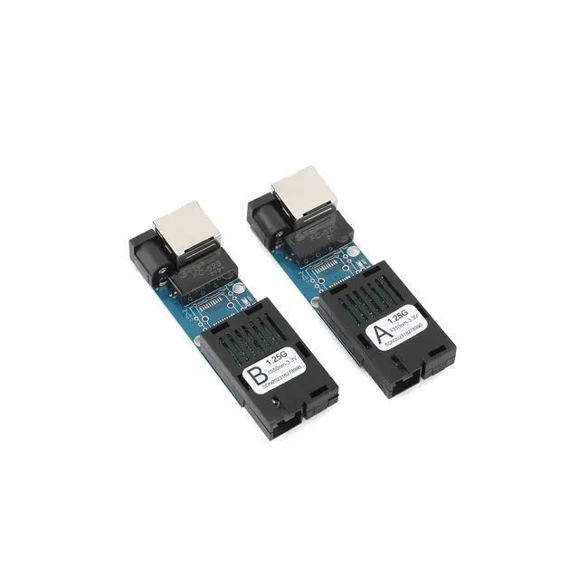 Alt view image 3 of 7 - 1Pair Mini Gigabit Fiber Optical Media Converter 10/100/1000Mbps | Auto-Negotiation; Single-mode 3Km; SC/UPC,SC/APC Port; 1.25G Speed; 1550nm Wavelength; No Power Adapter