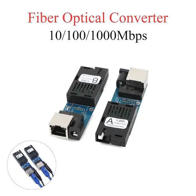 Alt view image 2 of 7 - 1Pair Mini Gigabit Fiber Optical Media Converter 10/100/1000Mbps | Auto-Negotiation; Single-mode 3Km; SC/UPC,SC/APC Port; 1.25G Speed; 1550nm Wavelength; No Power Adapter
