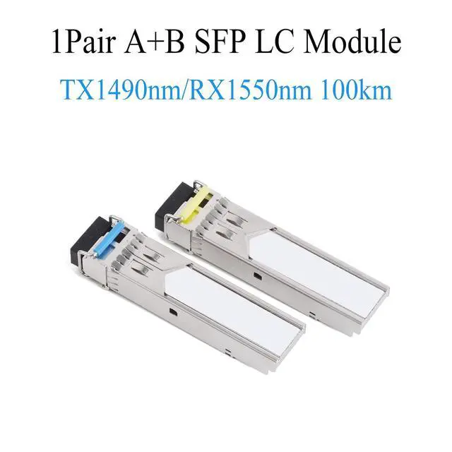 Alt view image 2 of 7 - 5Pairs 1.25G SFP Transceiver Single Mode LC 1310/1550nm 100km | 1.25Gbps, Bi-directional, Single-mode, Simplex, Hot-pluggable, Suitable for LC Fiber