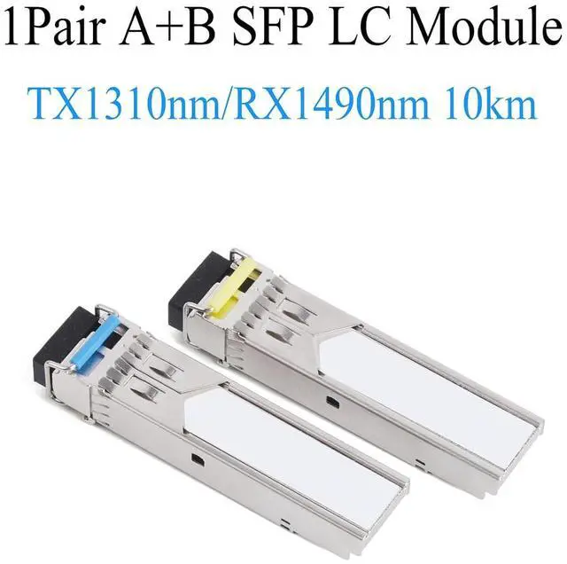 Alt view image 2 of 7 - 5Pairs 1.25G SFP Transceiver Single Mode LC 1310/1550nm 10km | 1.25Gbps, Bi-directional, Single-mode, Simplex, Hot-pluggable, Suitable for LC Fiber
