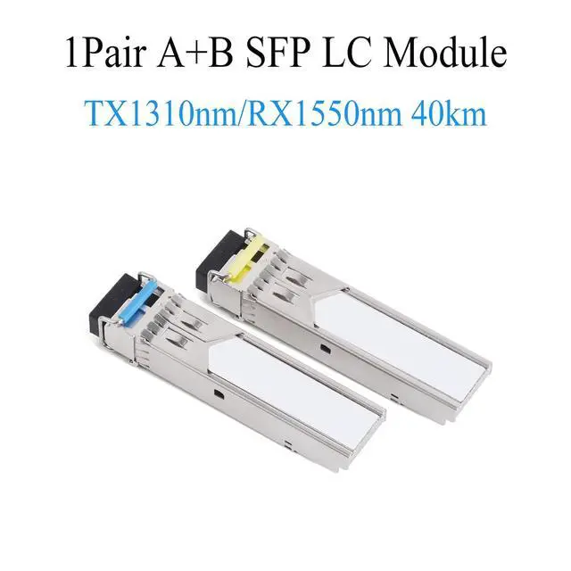 Alt view image 2 of 7 - 10Pairss 1.25G SFP Transceiver Single Mode LC 1310/1550nm 40km | 1.25Gbps, Bi-directional, Single-mode, Simplex, Hot-pluggable, Suitable for LC Fiber