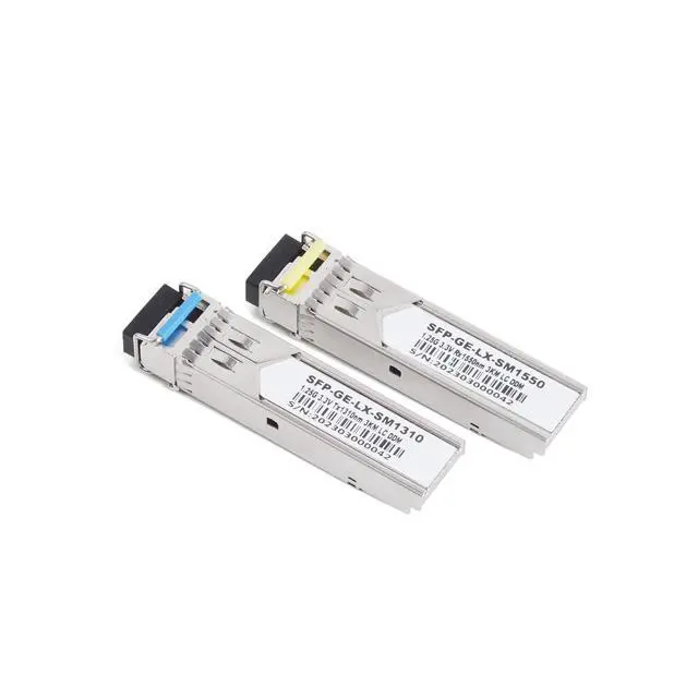 Alt view image 4 of 7 - 1Pair 1.25G SFP Transceiver Single Mode LC 1310/1550nm 3km | 1.25Gbps, Bi-directional, Single-mode, Simplex, Hot-pluggable, Suitable for LC Fiber