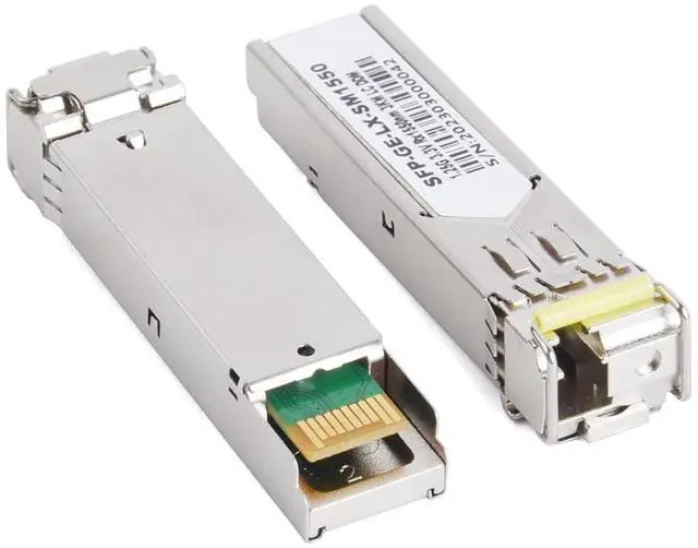 Alt view image 7 of 7 - 1Pair 1.25G SFP Transceiver Single Mode LC 1310/1550nm 3km | 1.25Gbps, Bi-directional, Single-mode, Simplex, Hot-pluggable, Suitable for LC Fiber