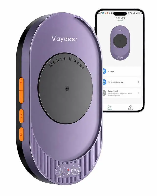Main image of M4 Utra Mouse Mover with APP, Undetectable Mouse Jiggler Device with Remote Control and Timer Function, Driver-Free Shaker Wiggler Mouse Movement Simulation for Computer Awakening-Dark Purple