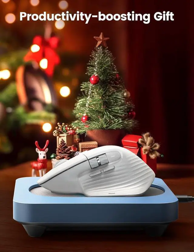 Alt view image 5 of 7 - Enlarged Turntable Mouse Mover, Max 3 Mouse Jiggler with Adjustable Intervals User-Friendly Buttons and LED Display Mouse Shaker Wiggler to Keep Your PC Awake