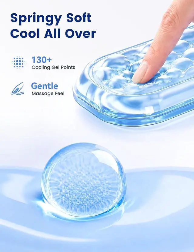 Alt view image 5 of 7 - Gel Wrist Rest Set for Keyboard and Mouse, Ergonomic Wrist Support | Cooling Gel Keyboard and Mouse Wrist Pads with Non-Slip Base for Typing, Gaming, Laptop, Home Office, Glacier Blue