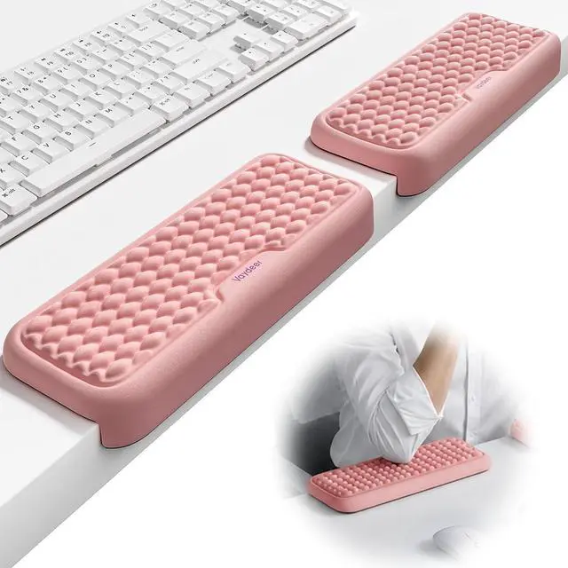 Main image of 2Pcs Elbow Rest Pad for Desk, L-Shaped Armrest Ergonomic Support | Desk Edge Cushion, Memory Foam Elbow Wrist Support Keyboard Mouse Pad for Palm Hand Office Computer Home Gaming Accessories