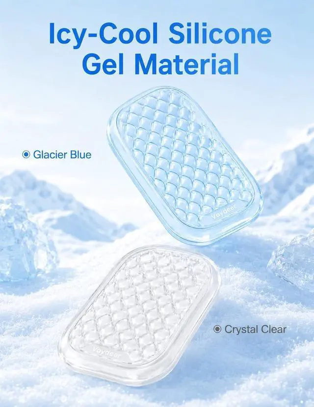 Alt view image 4 of 7 - Clear Gel Elbow Pad for Desk, Ergonomic Arm Rest Cushion | Desk Wrist Rest for Keyboard and Mouse, Keyboard Wrist Pad for Computer and Laptop Typing, Gaming and Office Glacier Blue
