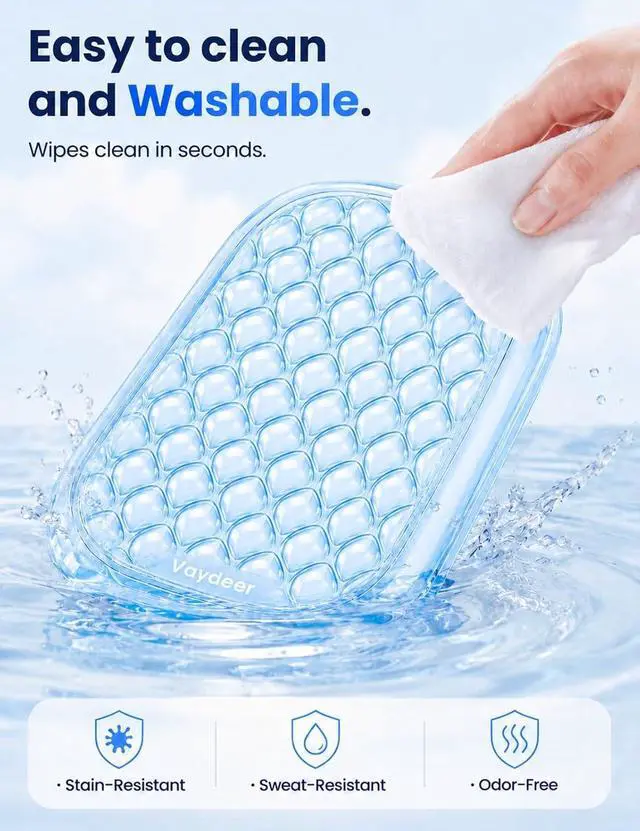 Alt view image 6 of 7 - Clear Gel Elbow Pad for Desk, Ergonomic Arm Rest Cushion | Desk Wrist Rest for Keyboard and Mouse, Keyboard Wrist Pad for Computer and Laptop Typing, Gaming and Office Glacier Blue