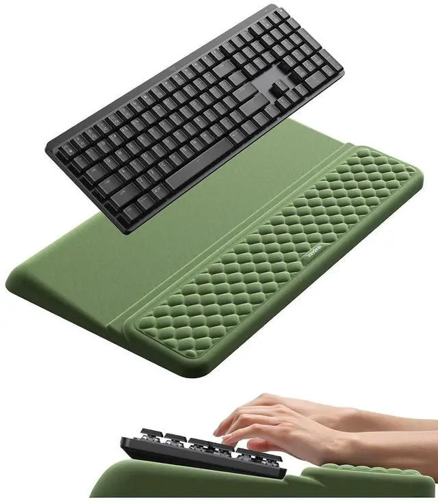 Main image of Wrist Rest with Keyboard Stand Ergonomic Computer Wrist Support Pad | Keyboard Riser Tilt Holder Lifter Tray with Wrist Pad, Soft Memory Foam Desk Cushion, Palm Hand Typing for Office Home School