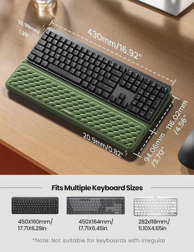 Alt view image 6 of 7 - Wrist Rest with Keyboard Stand Ergonomic Computer Wrist Support Pad | Keyboard Riser Tilt Holder Lifter Tray with Wrist Pad, Soft Memory Foam Desk Cushion, Palm Hand Typing for Office Home School