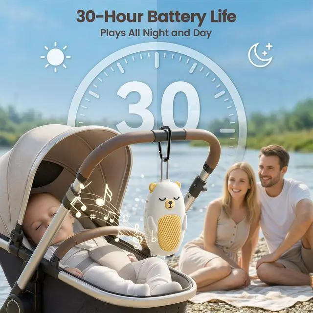 Alt view image 6 of 7 - Baby Sound Machine for Sleep, Portable White Noise Machine with 115 Sounds & 4 Growth Stages, Pregnancy to Toddler Sleep Soother for Newborns, Babies & Moms, Gift-Ready Design