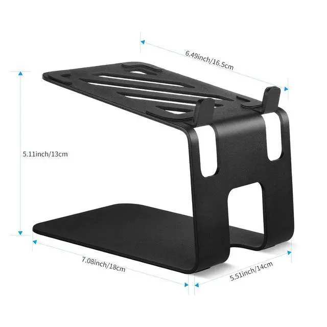 Alt view image 6 of 7 - Desktop Speaker Stands with Vibration Absorption Pads, Metal Speaker Stands Pair Support Up to 40lbs,Bookshelf Speaker Stands for Better Audio Experience (7.09 x 5.51 x 5.12 inch)