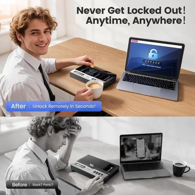 Alt view image 6 of 7 - Phone Lock Box with Timer, 99-Hour Lock | Up to 80-Day Use and 150-Day Standby, Fits Most Phones up to 6.9 in, Emergency Unlock Option, Study and Work