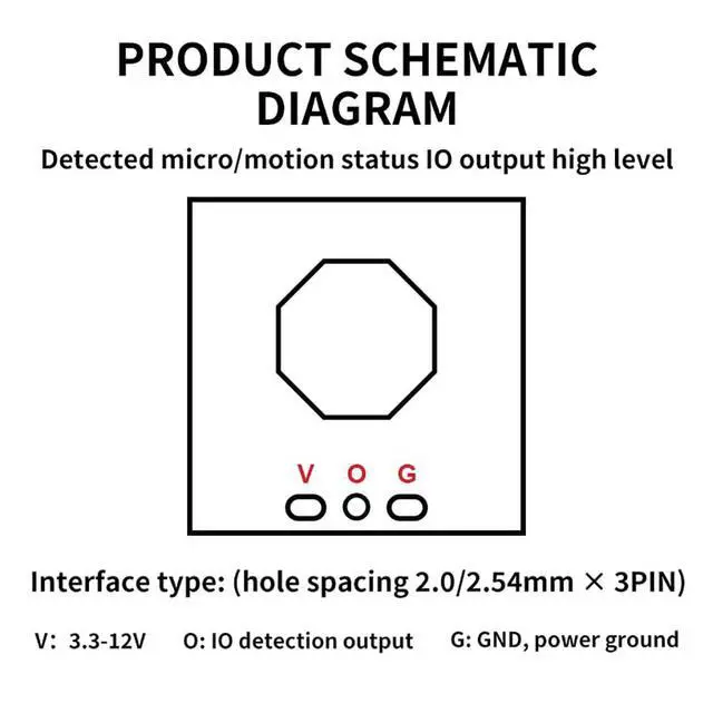 Alt view image 4 of 5 - HLK-LD1020 10g Micro Motion Intelligent Module Low Power Ra¡¤DAR Sensor (Module Without Pin)