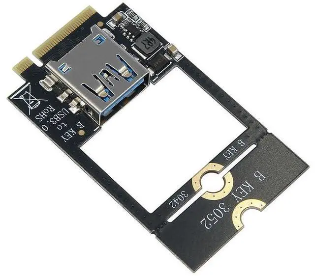 Alt view image 4 of 7 - WWAN 4G Network Module Adapter M.2 B Key to USB/Dual TF Expansion Card Support for 3042 3052 (M.2 B-Key to USB3.0)