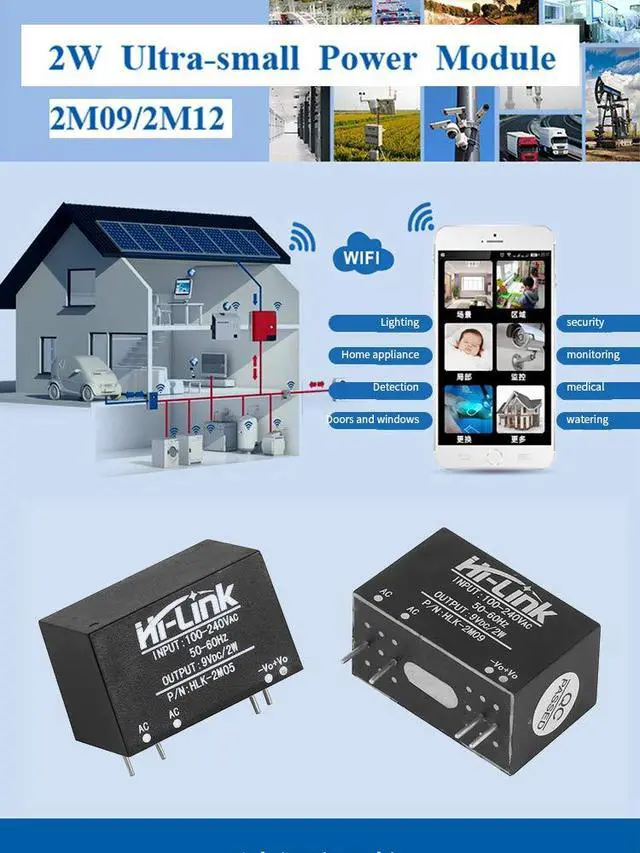 Alt view image 2 of 6 - 10pcs Mini Step-Down Power Supply Intelligent Household Switch Power Module HLK-PM01 HLK-5M05 10M05 HLK-2M05 AC DC 220V to 5V/3.3V/12V (HLK-2M09 9V 2W)