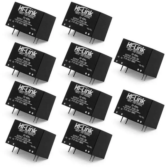 Main image of 10pcs Mini Step-Down Power Supply Intelligent Household Switch Power Module HLK-PM01 HLK-5M05 10M05 HLK-2M05 AC DC 220V to 5V/3.3V/12V (HLK-2M05 5V 2W)
