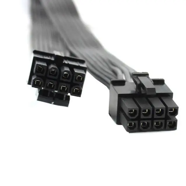 Alt view image 6 of 6 - Graphics Cable CPU 8Pin Power Supply Cable CPU 4+4pin Cables 18AWG 50cm/70cm for Great Wall Dragon Module 1250W (70cm)