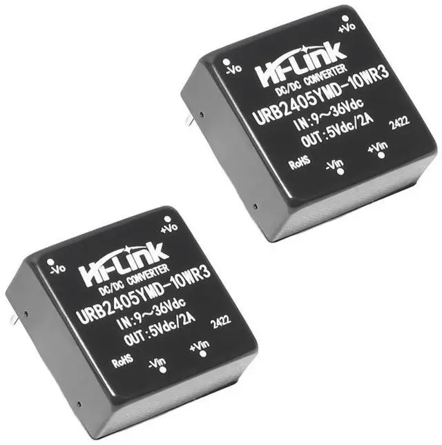 Main image of 24V to 5V 10W 2000mA DC to DC Isolated Power Module 5v/12v/15v/24v DCDC Switching Power Module (10D2405A,2 Pcs)