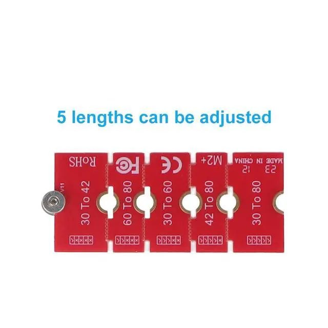 Alt view image 7 of 7 - NGFF NVME M2 M2PLUS 2230 to 2280 Adapter Card 2230, 2242, 2260, 2280 Extended Transfer Long Size Change for M.2 U.2 M3 M.3 SSD (1Piece) (Pack of 3)