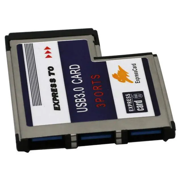 Alt view image 4 of 6 - 3 Ports Hidden Inside USB 3.0 to Expresscard 54mm USB3.0 Adapter Converter for Express Card Laptop Notebook PC