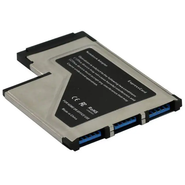 Alt view image 5 of 6 - 3 Ports Hidden Inside USB 3.0 to Expresscard 54mm USB3.0 Adapter Converter for Express Card Laptop Notebook PC