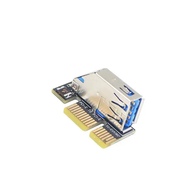 Alt view image 3 of 7 - Add On PCI Express X1 to X4 USB 3.0 Adapter Raiser Extender PCIE Riser Card USB3.0 PCI-E SATA Expansion Card