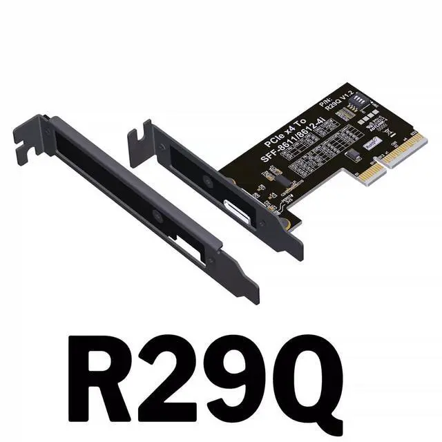 Alt view image 2 of 2 - ADT-K993G PCIE 5.0 X4 to OCuLink SFF-8611 External Dock Adapter Compatible with NUC STX ITX Motherboard Mini PC (R29Q with Bracket)