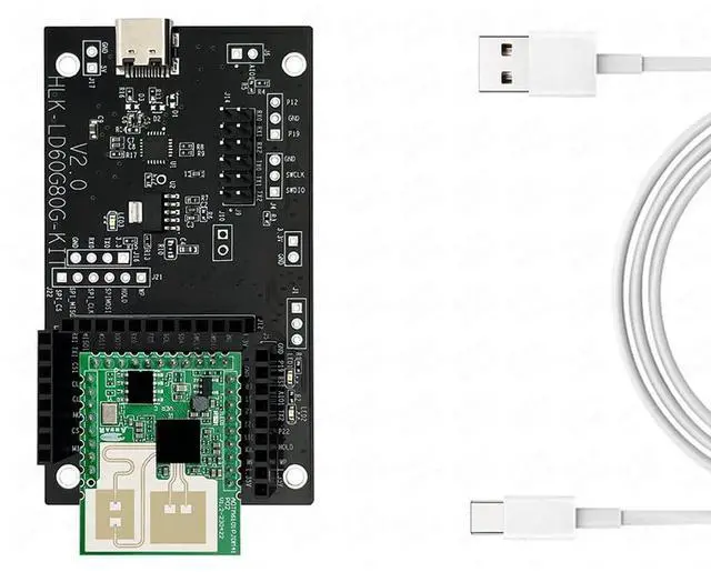Main image of HLK-LD6003 60G Heart Rate Detection Radar Module 3M Non Contact Millimeter Wave Breathing + Heartbeat Sensor Support UART Serial Communication