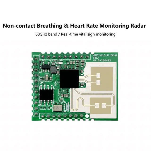 Alt view image 6 of 7 - HLK-LD6003 60G Heart Rate Detection Radar Module 3M Non Contact Millimeter Wave Breathing + Heartbeat Sensor Support UART Serial Communication