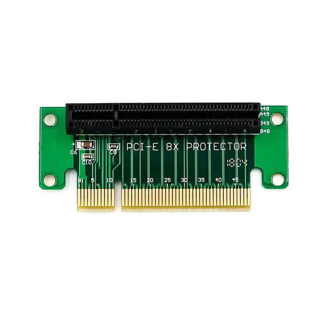 Alt view image 2 of 6 - PCI- Express 8X Riser Card 90-Degree Left-Angle Adapter Card 1U Height Computer Server PCIe Socket Adapter