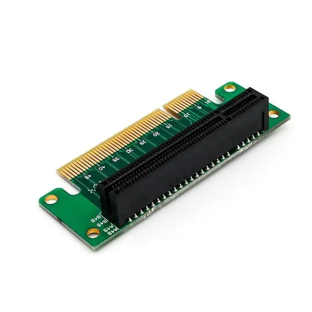 Alt view image 3 of 6 - PCI- Express 8X Riser Card 90-Degree Left-Angle Adapter Card 1U Height Computer Server PCIe Socket Adapter
