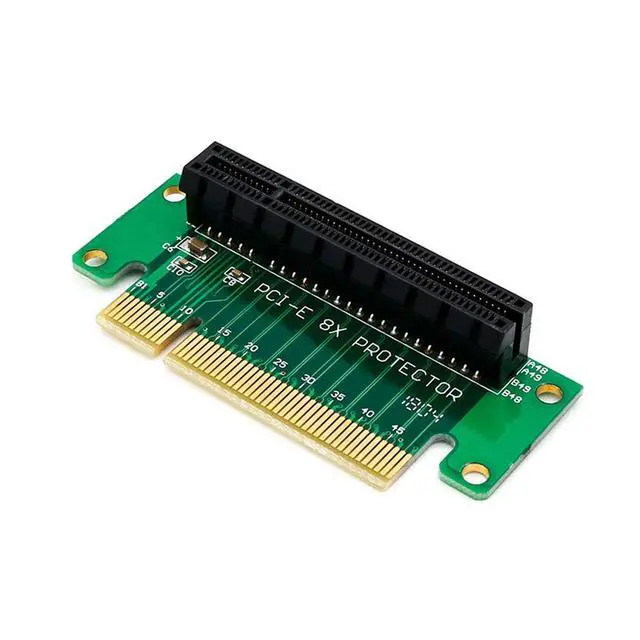 Alt view image 4 of 6 - PCI- Express 8X Riser Card 90-Degree Left-Angle Adapter Card 1U Height Computer Server PCIe Socket Adapter