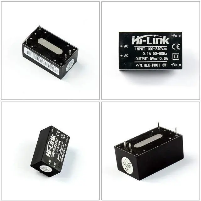 Alt view image 2 of 4 - New HLK-PM01 AC-DC 220V to 5V Step-Down Power Supply Module Mini Size Intelligent Household Switch Step Down Power Supply Module (Black)