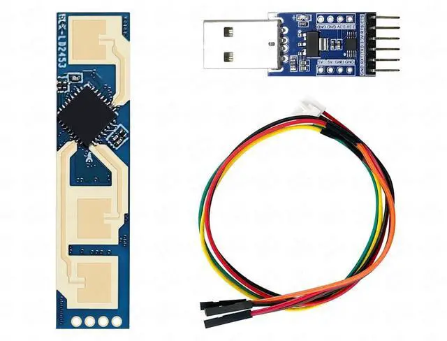 Main image of HLK-LD2453 24G Multi-Target Human Motion Trajectory Radar Module Millimeter-Wave Sensor Single-Transmitter, Dual-Receiver via Serial Communication (Module Test Kit)