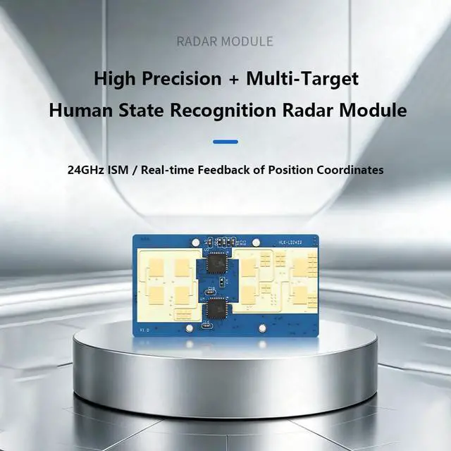 Alt view image 3 of 7 - HLK-LD2423 24G Multi-Target Recognition Millimeter-Wave Radar Tracking Sensor Human Trajectory Detection for Distance, Angle, and Speed (Module only)