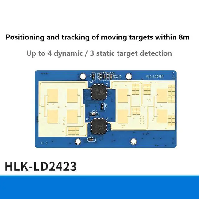 Alt view image 5 of 7 - HLK-LD2423 24G Multi-Target Recognition Millimeter-Wave Radar Tracking Sensor Human Trajectory Detection for Distance, Angle, and Speed (Module only)