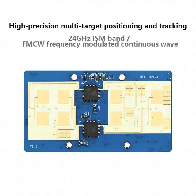 Alt view image 7 of 7 - HLK-LD2423 24G Multi-Target Recognition Millimeter-Wave Radar Tracking Sensor Human Trajectory Detection for Distance, Angle, and Speed (Module only)